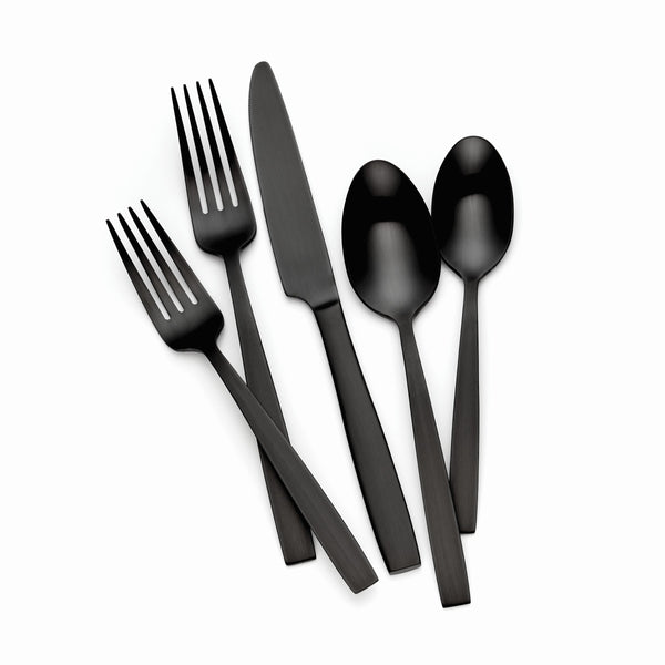 Lenox Hampton Forge Clearview Satin Black 20 Piece Set Black, BLACK METAL SFB108B20R