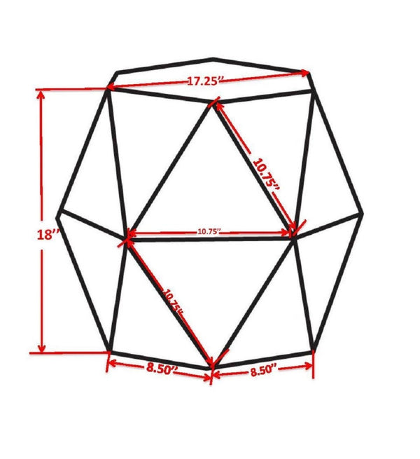 Pasargad Home Lexi Diamond Shape Iron Side Table – Modern Artistry For Chic Living Room Decor Brass Iron Prr-042brs