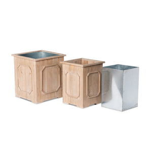 Park Hill Reclaimed Wood Medallion Planters ECM82312