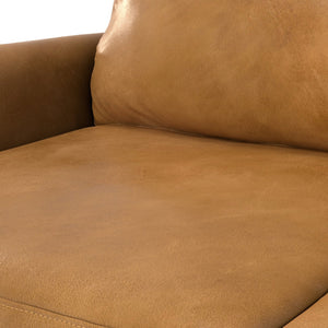 English Elm Livingston Mid-Century Modern 76" Sofa In Sienna Top-Grain Leather - Comfort Meets Elegance! B136P159623