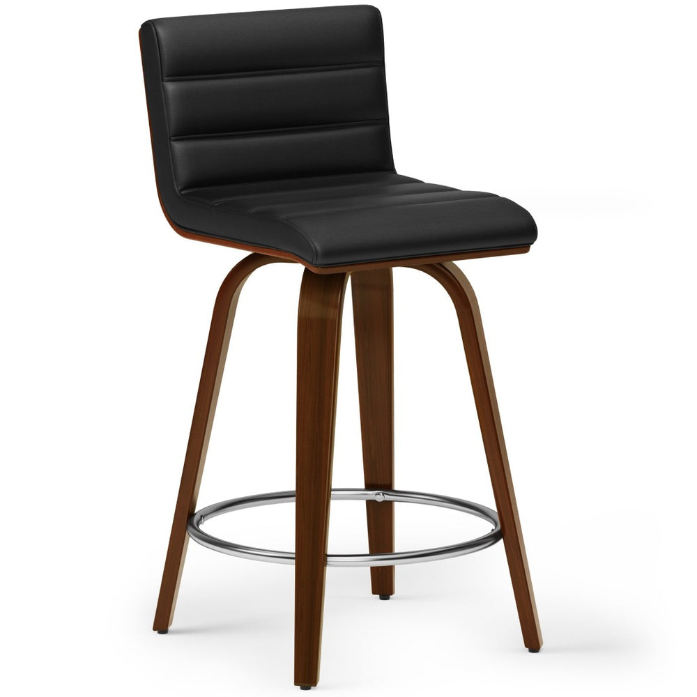 English Elm Roland Counter Height Stool - Stylish Mid-Century Modern Design With Swivel Seat & Durable Upholstery B136P159557-GIGA