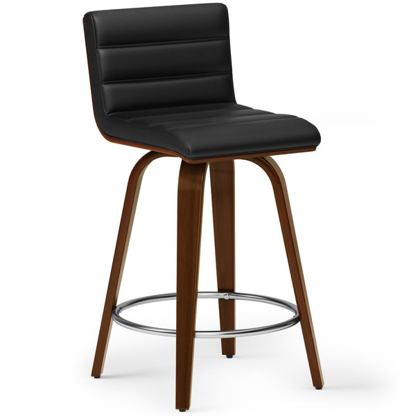 English Elm Roland Counter Height Stool - Stylish Mid-Century Modern Design With Swivel Seat & Durable Upholstery B136P159557-GIGA