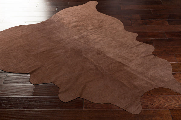 Surya Rafaela 5' X 7' Handmade Leather Rug - Rustic Elegance For Your Home, Spot Clean, One Year Warranty Brown Leather Raa1000-57