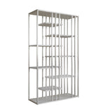 Scott Living Heritage 7-Shelf Open Bookcase - Modern Industrial Design with Floating Shelves