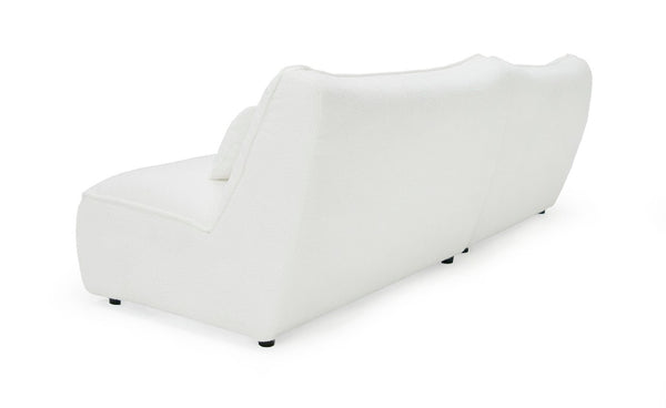 VIG Furniture Racine Modern Modular Sofa With Pocket-Spring Seats, Feather-Blend Cushions & Configurable Chaise White Sectional Sofa VGSX-FF22054-WHT