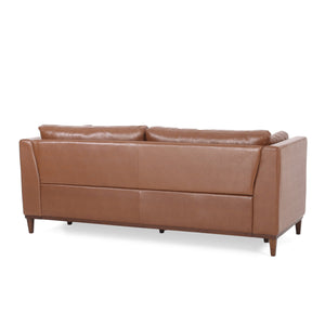 English Elm Christopher Knight Home® - 3 Seater Sofa – Elegant Light Brown Faux Leather Couch For Modern Living Rooms, Easy Assembly & Comfort 72145.00ACOGN_72145.00BCOGN