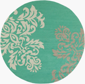 Surya Rain Handmade 5' X 8' Rustic Rug - Comfy, Durable, And Easy To Clean For A Cozy Home Transformation Emerald Polypropylene Rai1162-8rd