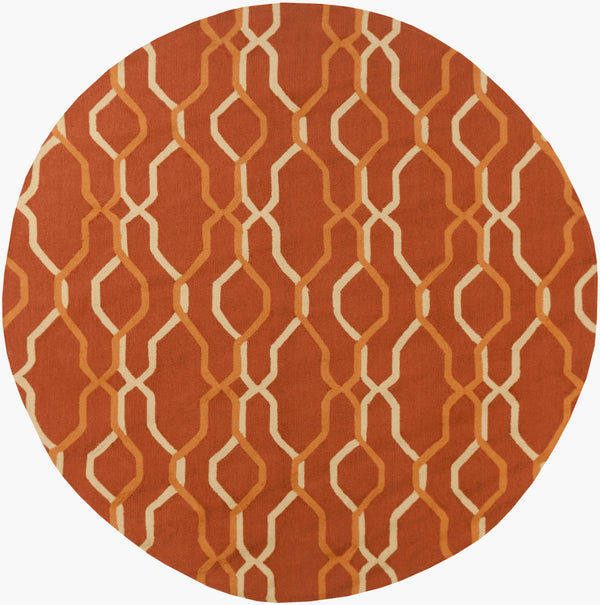 Surya Rain Handmade 5' X 8' Rustic Rug - Comfy, Durable, And Easy To Clean For A Cozy Home Transformation Burnt Orange Polypropylene Rai1184-8rd
