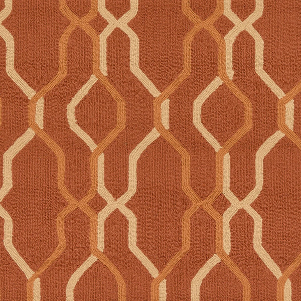 Surya Rain Handmade 5' X 8' Rustic Rug - Comfy, Durable, And Easy To Clean For A Cozy Home Transformation Burnt Orange Polypropylene Rai1184-8rd