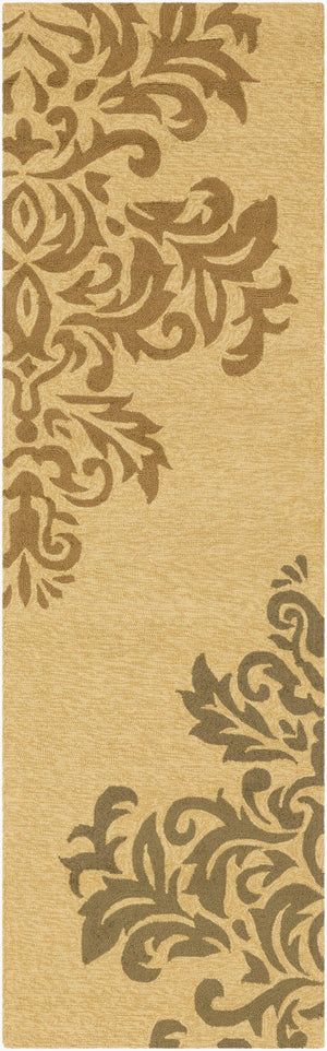 Surya Rain Hand Hooked Polypropylene Runner Rug Traditional Pattern for Hallway Entryway 2'6" x 8' Runner RAI1202-268