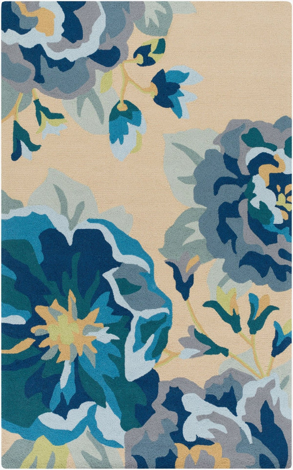 Surya Rain Hand Hooked Polypropylene Outdoor Rug Cottage Style Patio Entryway Accent RAI1231-23