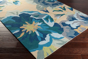 Surya Rain Hand Hooked Polypropylene Outdoor Rug Cottage Style Patio Entryway Accent RAI1231-23