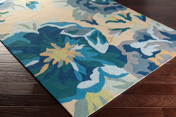 Surya Rain Hand Hooked Polypropylene Outdoor Rug Cottage Style Patio Entryway Accent RAI1231-23