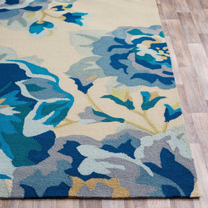 Surya Rain Hand Hooked Polypropylene Outdoor Rug Cottage Style Patio Entryway Accent RAI1231-23