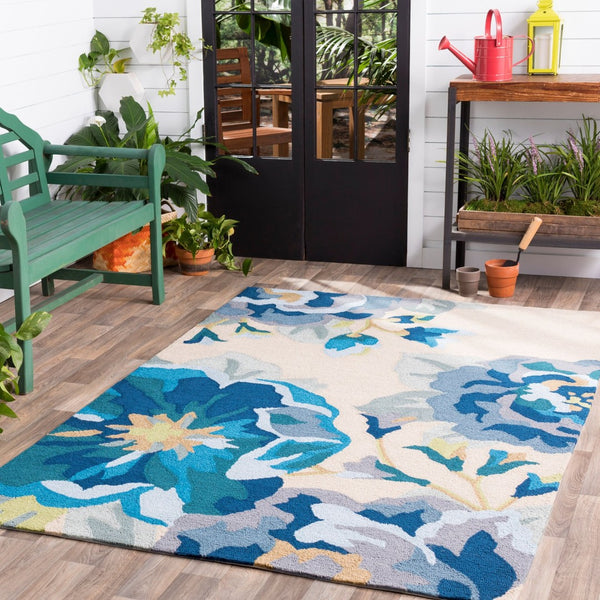 Surya Rain Hand Hooked Polypropylene Outdoor Rug Cottage Style Patio Entryway Accent RAI1231-23