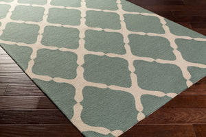 Surya Rain Handmade 5' X 8' Rustic Rug - Comfy, Durable, And Easy To Clean For A Cozy Home Transformation Dusty Sage Polypropylene Rai1245-8rd