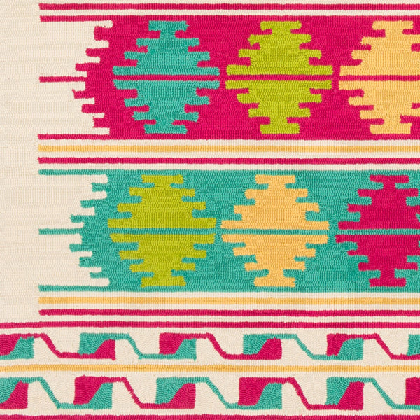 Surya Rain Handmade 5' X 8' Rustic Rug - Comfy, Durable, And Easy To Clean For A Cozy Home Transformation Aqua Polypropylene Rai1272-8rd