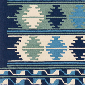 Surya Rain Handmade 5' X 8' Rustic Rug - Comfy, Durable, And Easy To Clean For A Cozy Home Transformation Navy Polypropylene Rai1274-8rd