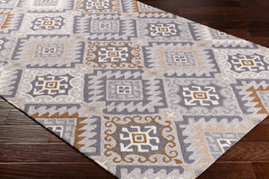 Surya Rain Handmade 5' X 8' Rustic Rug - Comfy, Durable, And Easy To Clean For A Cozy Home Transformation Charcoal Polypropylene Rai1278-8rd