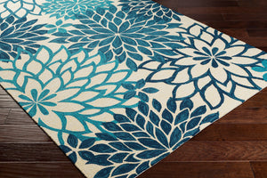 Surya Rain Handmade 5' X 8' Rustic Rug - Comfy, Durable, And Easy To Clean For A Cozy Home Transformation Dark Blue Polypropylene Rai1280-23