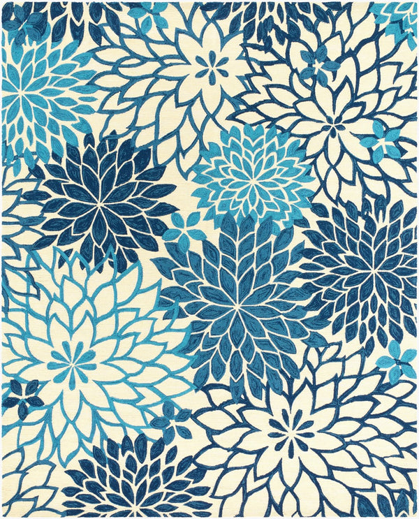 Surya Rain Handmade 5' X 8' Rustic Rug - Comfy, Durable, And Easy To Clean For A Cozy Home Transformation Dark Blue Polypropylene Rai1280-23