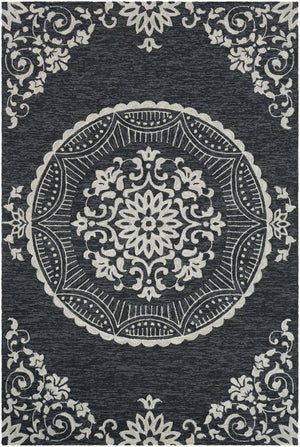 Surya Rain Handmade 5' X 8' Rustic Rug - Comfy, Durable, And Easy To Clean For A Cozy Home Transformation Black Polypropylene Rai1283-912