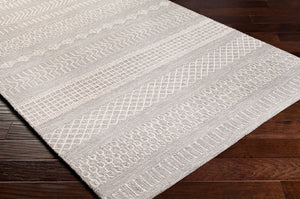 Surya Rain Handmade 5' X 8' Rustic Rug - Comfy, Durable, And Easy To Clean For A Cozy Home Transformation Gray Polypropylene Rai1287-35