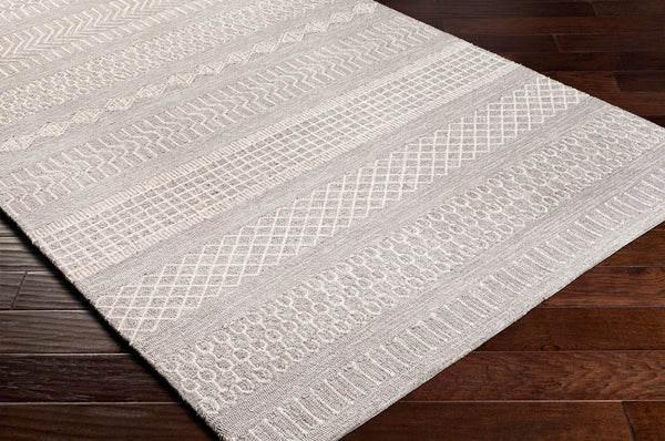 Surya Rain Handmade 5' X 8' Rustic Rug - Comfy, Durable, And Easy To Clean For A Cozy Home Transformation Gray Polypropylene Rai1287-35