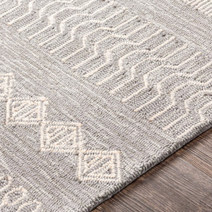 Surya Rain Handmade 5' X 8' Rustic Rug - Comfy, Durable, And Easy To Clean For A Cozy Home Transformation Gray Polypropylene Rai1287-35