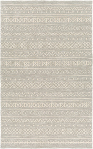 Surya Rain Handmade 5' X 8' Rustic Rug - Comfy, Durable, And Easy To Clean For A Cozy Home Transformation Light Gray Polypropylene Rai1288-58