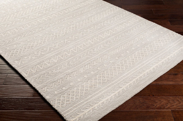 Surya Rain Handmade 5' X 8' Rustic Rug - Comfy, Durable, And Easy To Clean For A Cozy Home Transformation Light Gray Polypropylene Rai1288-58