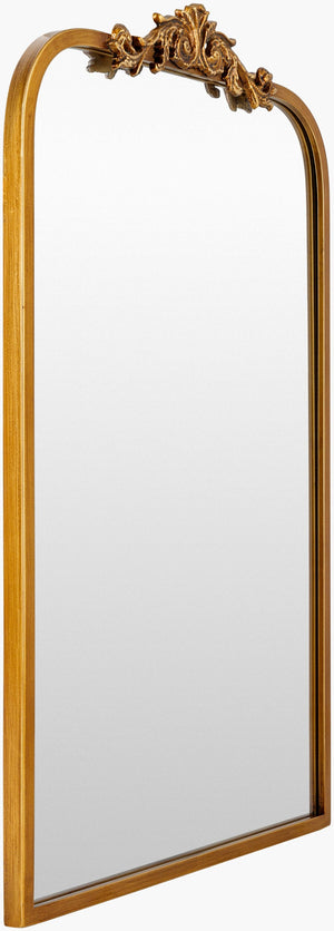 Surya Aarlen Elegant 30"H X 19"W Accent Mirror - Chic Wall Decor For Brightening And Expanding Your Space Frame, Gold Iron Ral003-3019