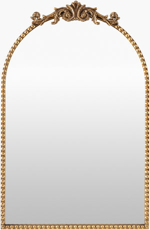 Surya Aarlen Elegant 30"H X 19"W Accent Mirror - Chic Wall Decor For Brightening And Expanding Your Space Frame, Gold Iron Ral004-3624