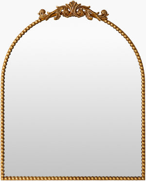 Surya Aarlen Elegant 30"H X 19"W Accent Mirror - Chic Wall Decor For Brightening And Expanding Your Space Frame, Gold Iron Ral004-3629