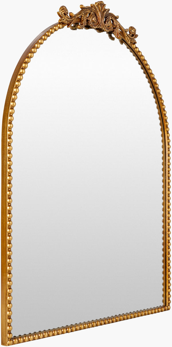 Surya Aarlen Elegant 30"H X 19"W Accent Mirror - Chic Wall Decor For Brightening And Expanding Your Space Frame, Gold Iron Ral004-3624