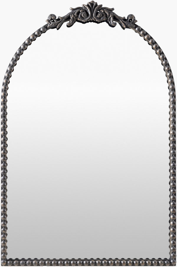 Surya Aarlen Elegant 30"H X 19"W Accent Mirror - Chic Wall Decor For Brightening And Expanding Your Space Frame, Black Iron Ral005-3020