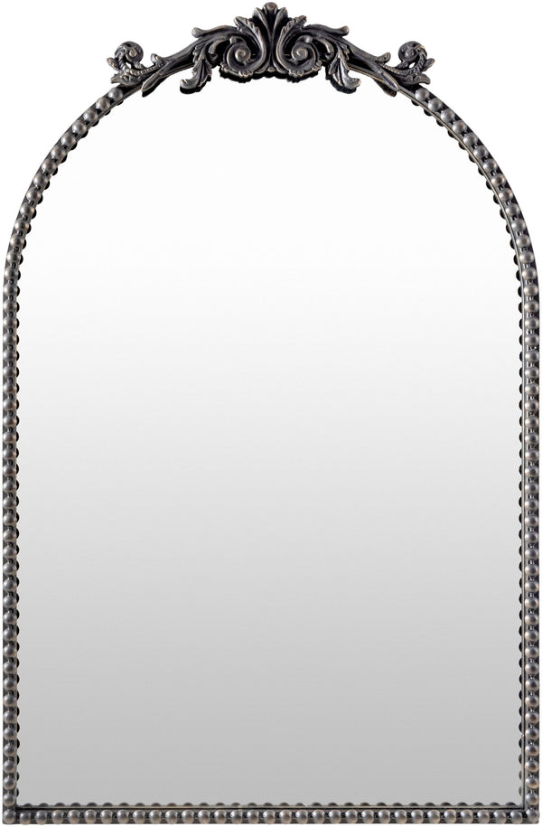 Surya Aarlen Elegant 30"H X 19"W Accent Mirror - Chic Wall Decor For Brightening And Expanding Your Space Frame, Black Iron Ral005-3624