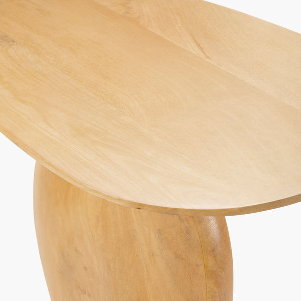 Surya Ravi Modern Minimalist End Table - 24"H Mango Wood Top & Sturdy Metal Base For Stylish Living Spaces Top, Brown,Base, Black Mango Wood,Iron Ravi001-242013