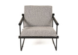 VIG Furniture Modrest Ravina - Modern Grey Fabric + Black Accent Chair VGHM-ST266-GRY