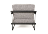 VIG Furniture Modrest Ravina - Modern Grey Fabric + Black Accent Chair VGHM-ST266-GRY