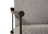 VIG Furniture Modrest Ravina - Modern Grey Fabric + Black Accent Chair VGHM-ST266-GRY