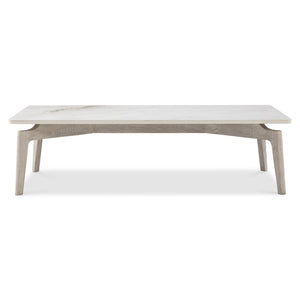 Bernhardt Bernhardt Teak & Vasta Stone Cocktail Table — Low-Profile Outdoor Centerpiece With Sea Oat Finish And Stainless Glides X09023