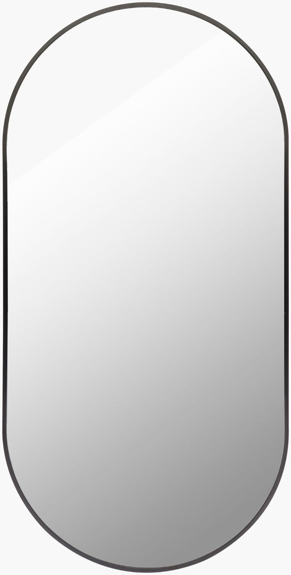 Livabliss Aranya Slim Wall Mounted Accent Mirror Minimalist Hallway Bedroom Entryway Decor Black 39"H x 20"W x 1"D RAY015-2039