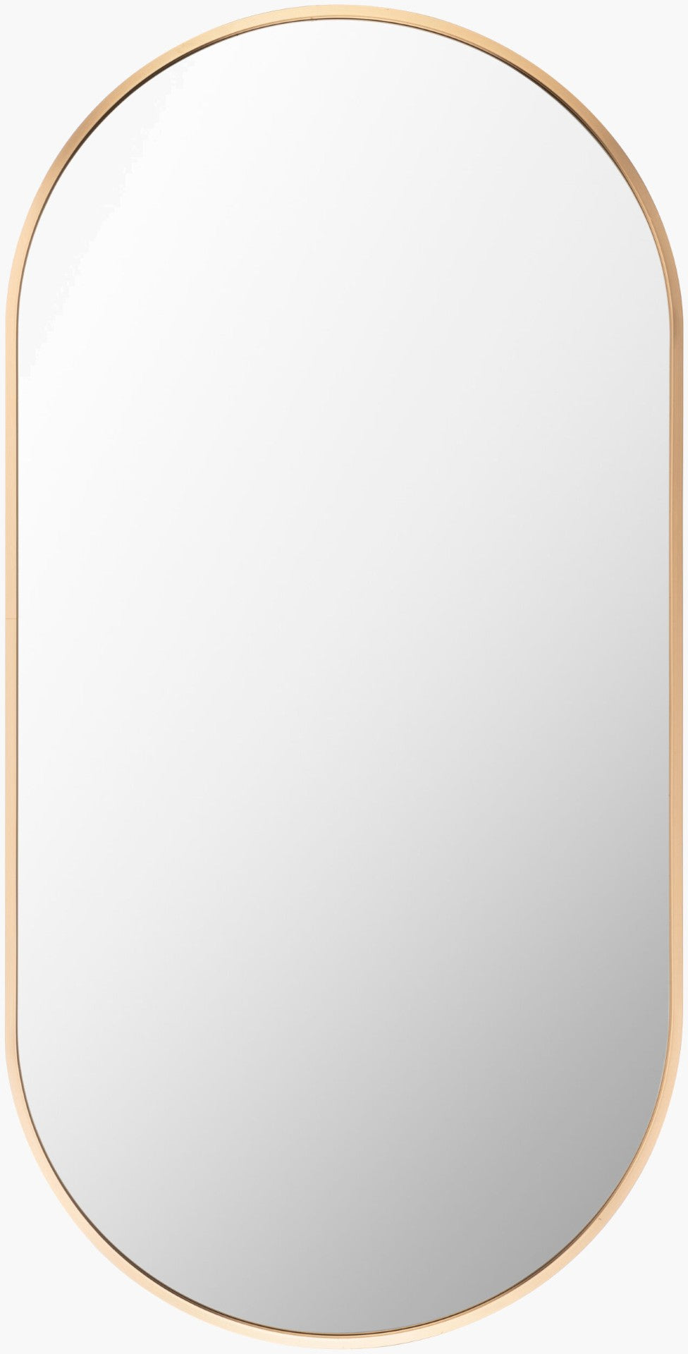 Livabliss Aranya Slim Rectangular Wall Mirror Sculptural Vertical Profile for Hallway or Bedroom Gold 32"H x 16"W x 1"D RAY016-1632
