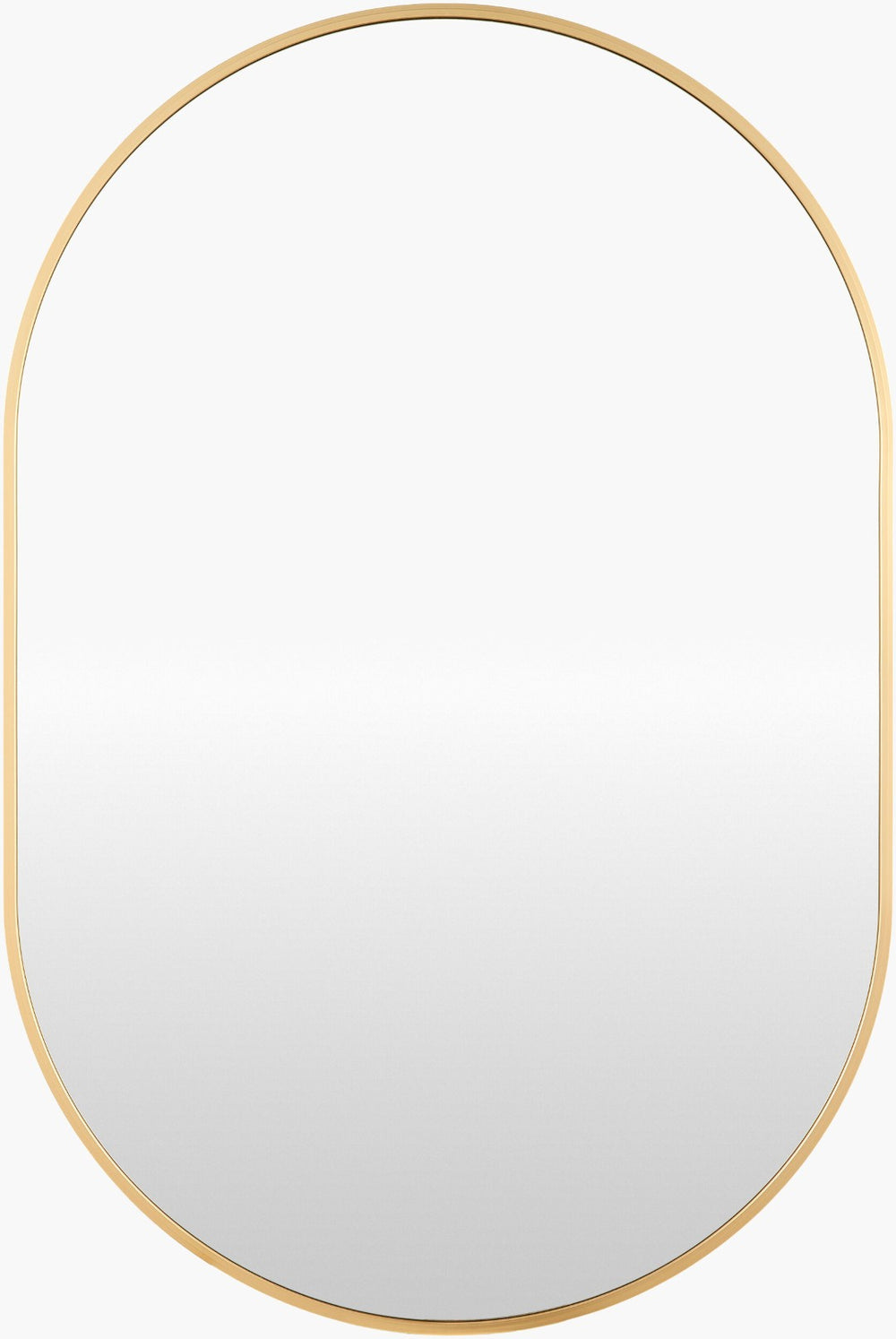 Livabliss Aranya Slim Rectangular Wall Mirror Sculptural Vertical Profile for Hallway or Bedroom Gold 32"H x 16"W x 1"D RAY016-1632