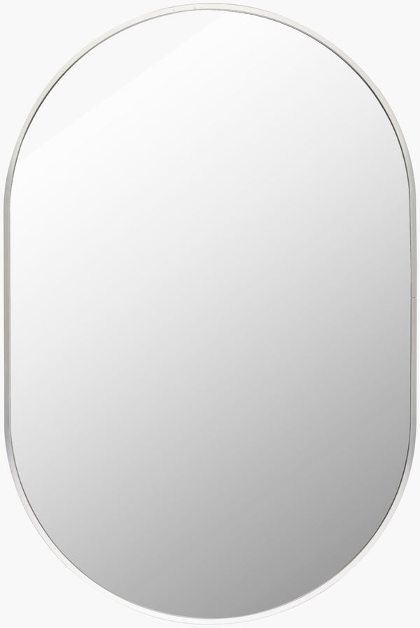 Livabliss Aranya Slim Rectangular Wall Mirror Minimalist Frame for Hallway or Living Room Silver 30"H x 20"W x 1"D RAY017-2030