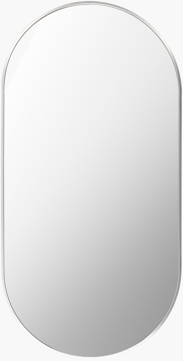 Livabliss Aranya Slim Rectangular Wall Mirror Minimalist Frame for Hallway or Living Room Silver 39"H x 20"W x 1"D RAY017-2039