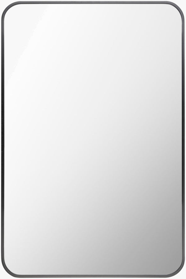 Livabliss Aranya Geometric Wall Mirror Slim Profile Accent Piece for Minimalist Modern Interiors Black 30"H x 20"W x 1"D RAY023-2030