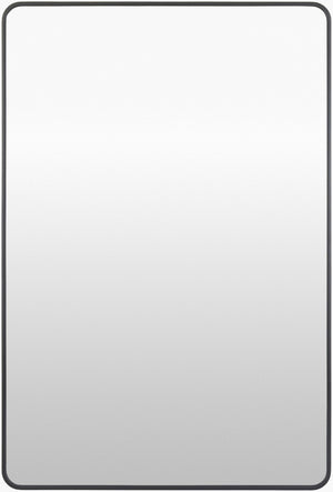 Livabliss Aranya Geometric Wall Mirror Slim Profile Accent Piece for Minimalist Modern Interiors Black 35"H x 24"W x 1"D RAY023-2435