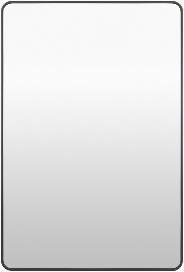Livabliss Aranya Geometric Wall Mirror Slim Profile Accent Piece for Minimalist Modern Interiors Black 35"H x 24"W x 1"D RAY023-2435